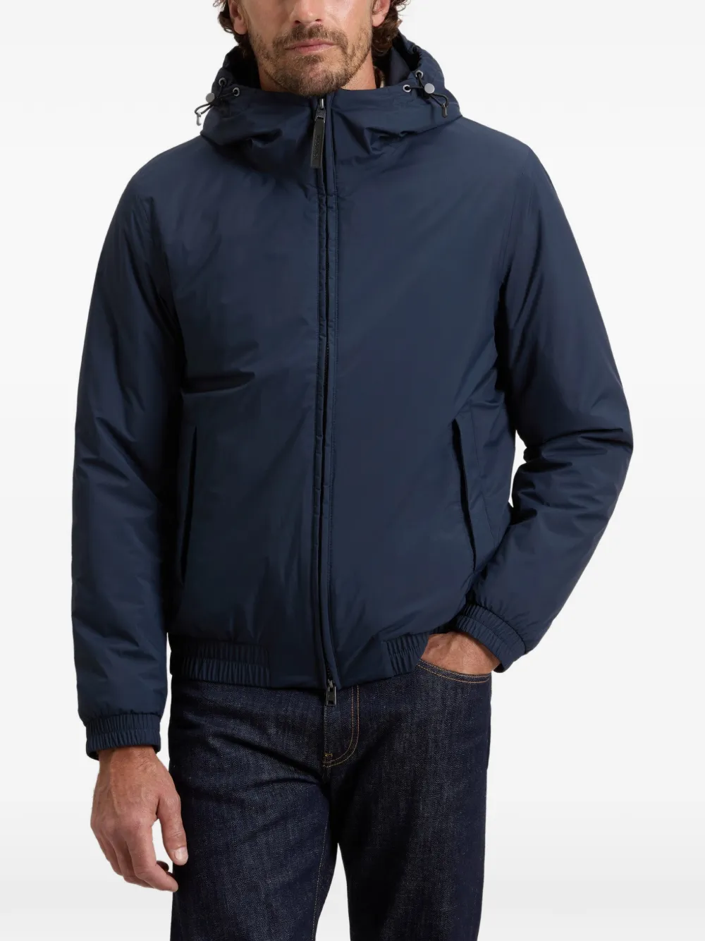 Woolrich Micro-ripstop jack met capuchon Blauw