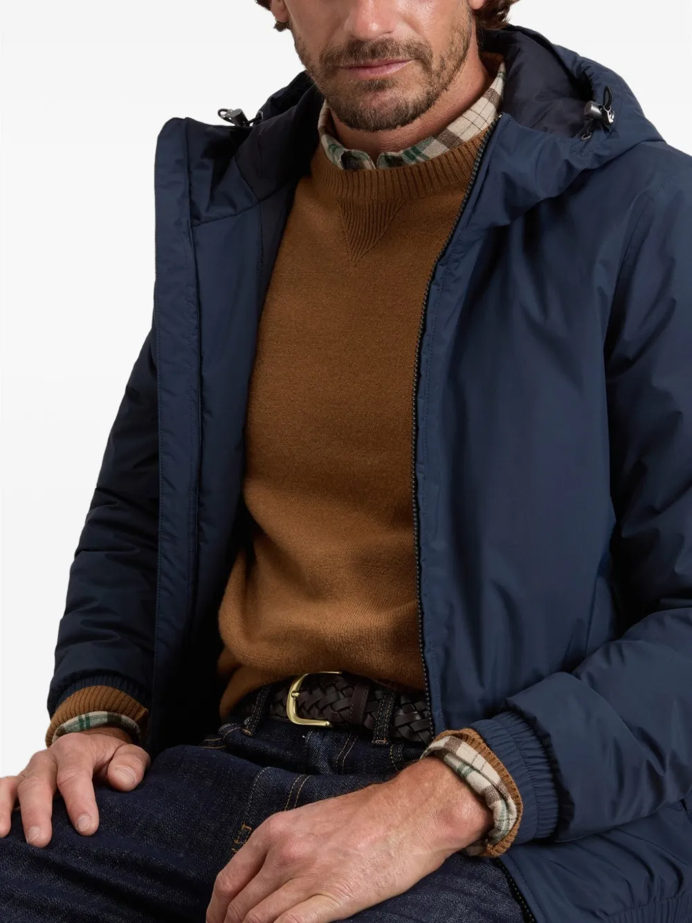Woolrich Micro-ripstop jack met capuchon Blauw