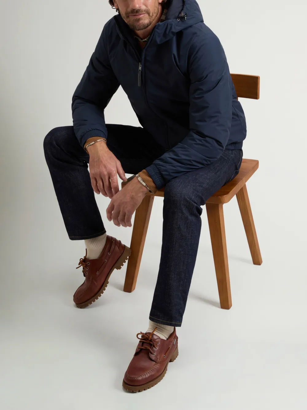 Woolrich Micro-ripstop jack met capuchon Blauw