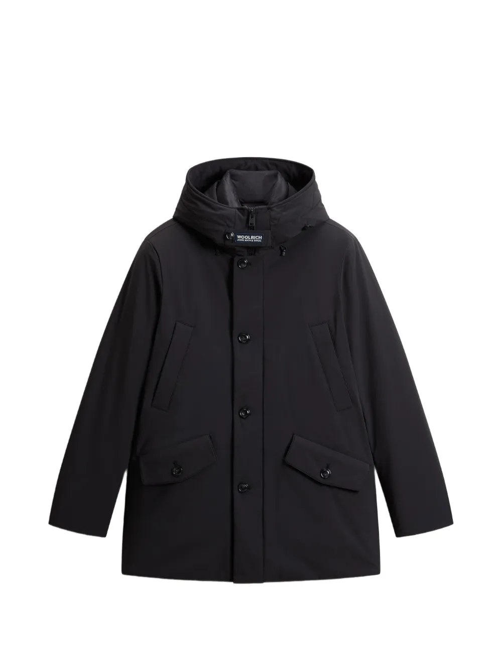 Woolrich Kapuzenparka mit mehreren Taschen - Schwarz