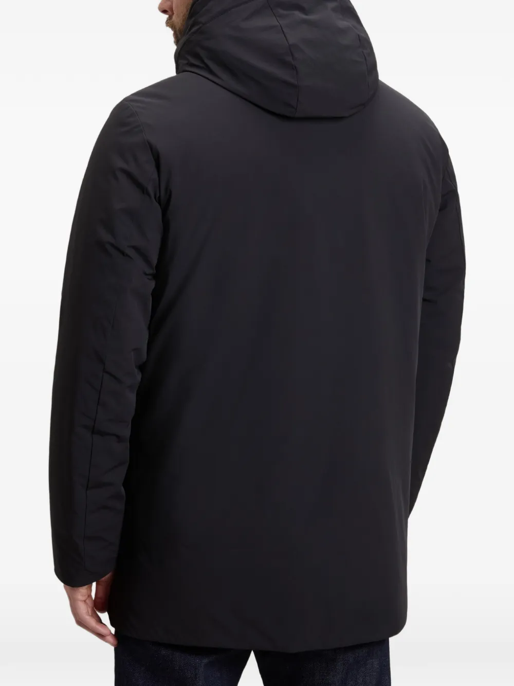 Woolrich Parka met capuchon en meerdere zakken Zwart