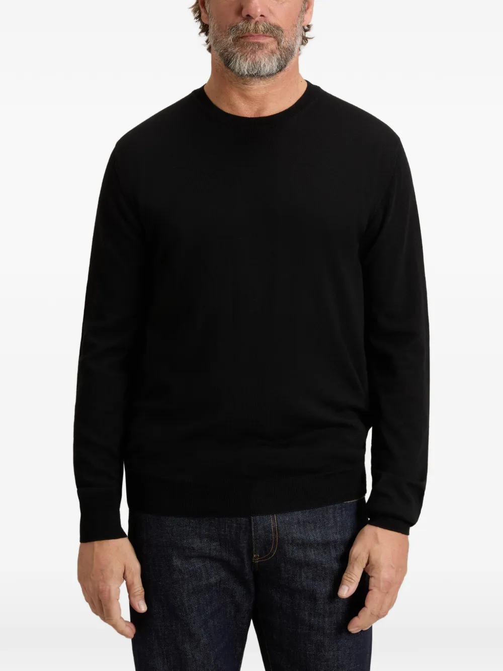 Woolrich Wollen trui met ronde hals Zwart