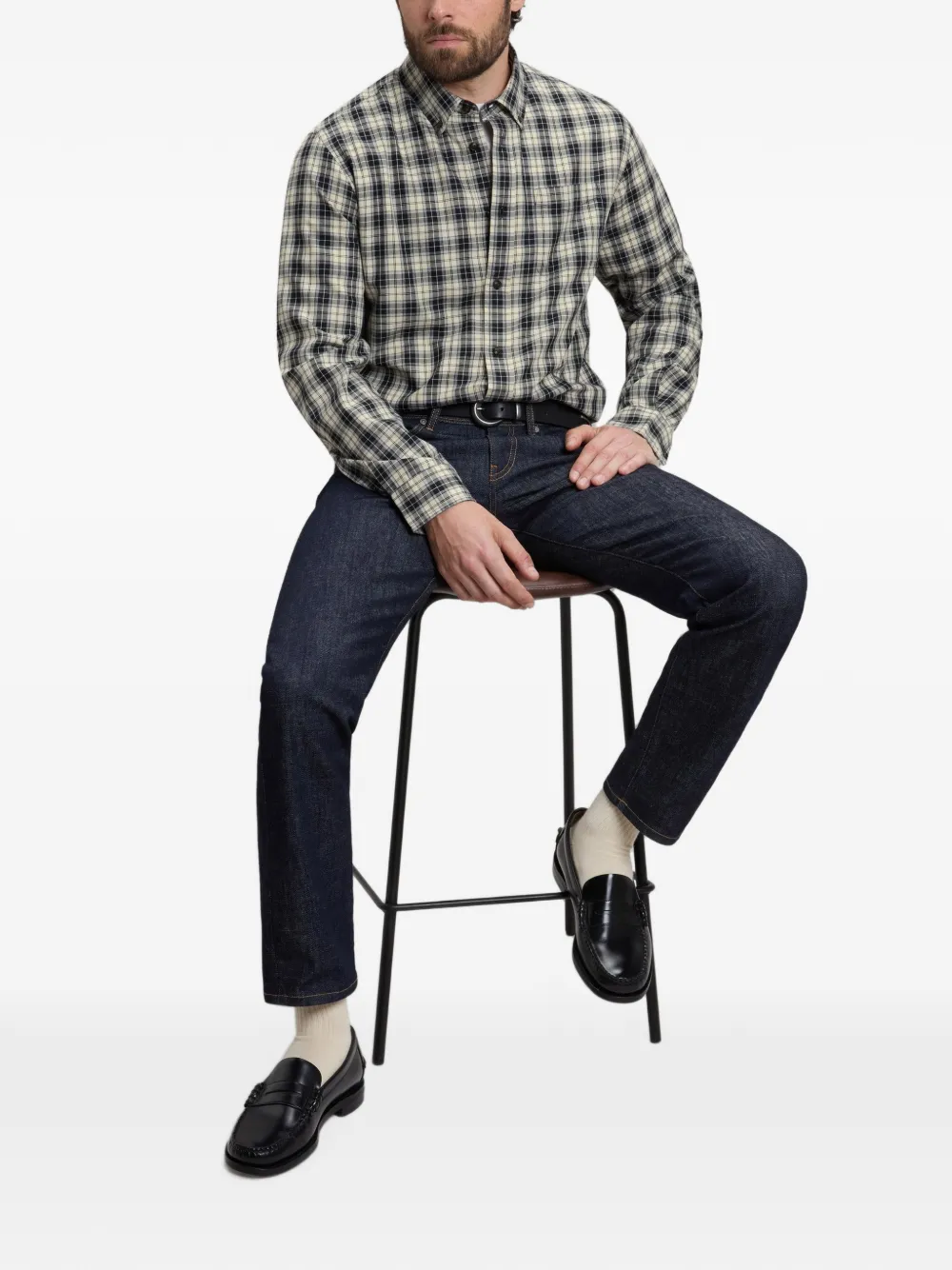 Woolrich Geruit katoenen overhemd Beige