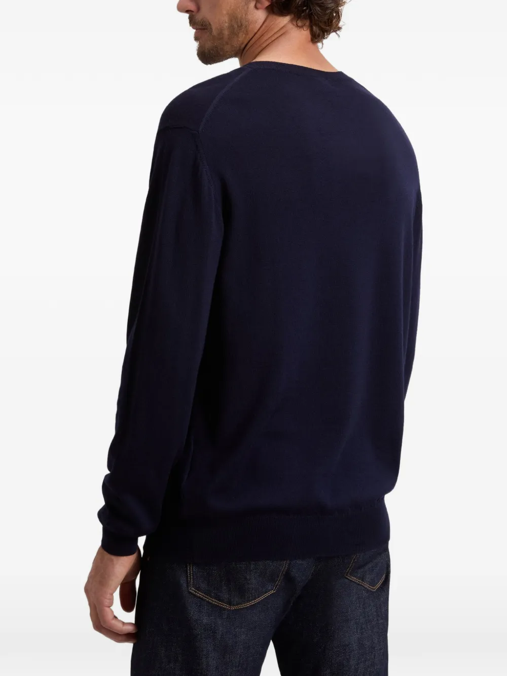 Woolrich Wollen trui met ronde hals Blauw