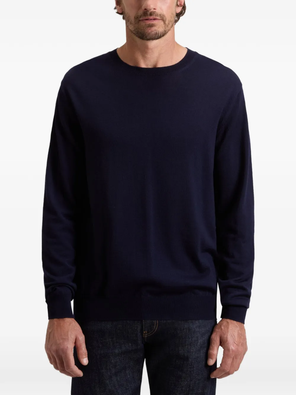 Woolrich Wollen trui met ronde hals Blauw