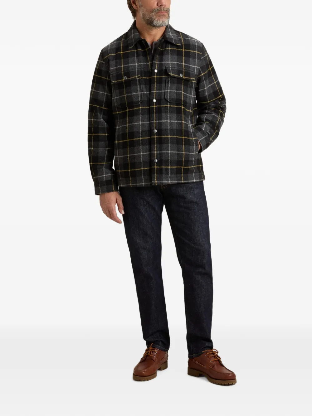 Woolrich Alaskan geruit shirtjack Zwart