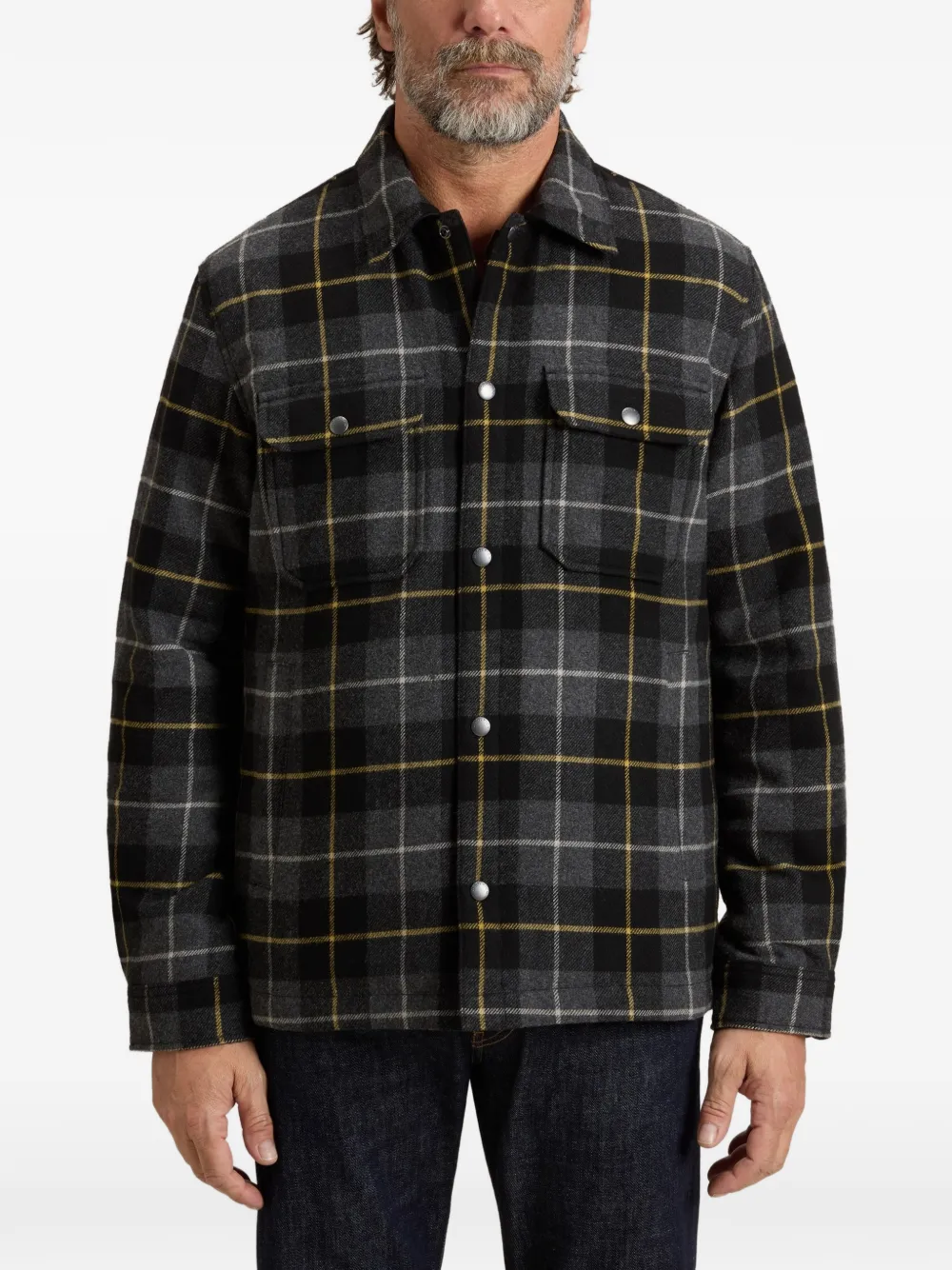 Woolrich Alaskan geruit shirtjack Zwart