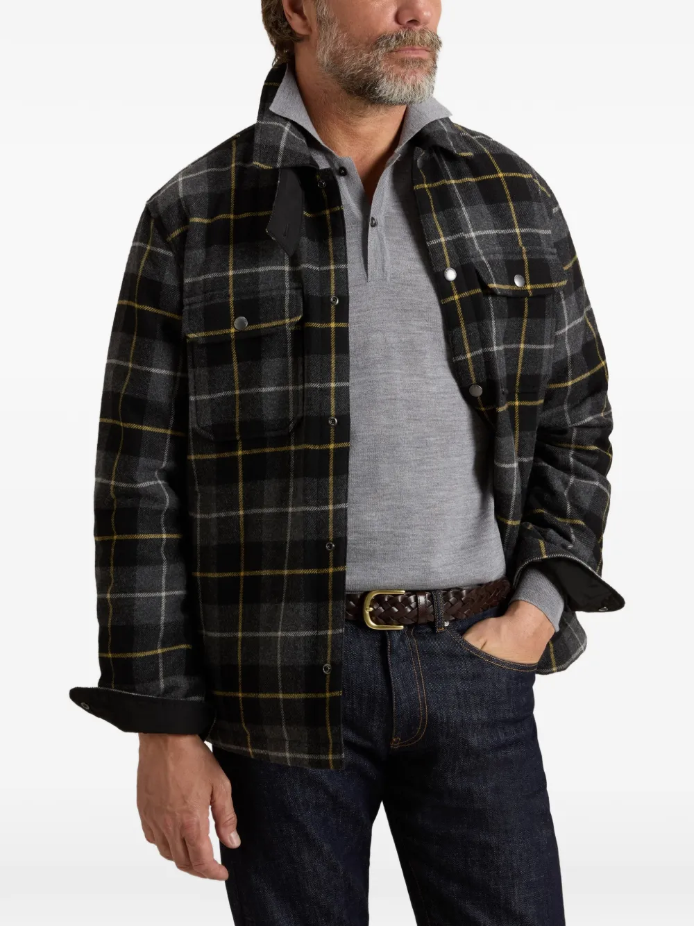 Woolrich Alaskan geruit shirtjack Zwart