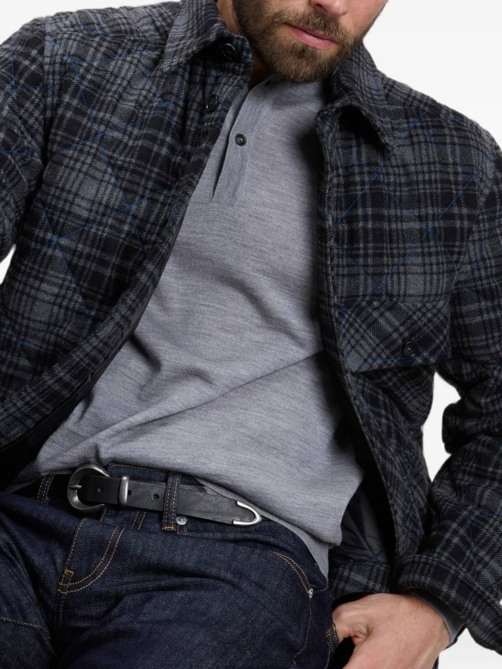 Woolrich Geruit gevoerd shirtjack Grijs