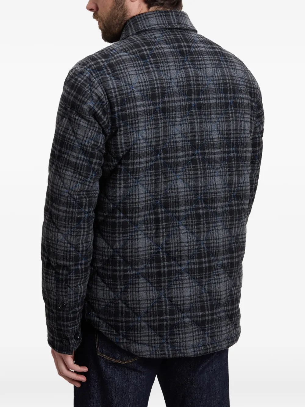 Woolrich Geruit gevoerd shirtjack Grijs