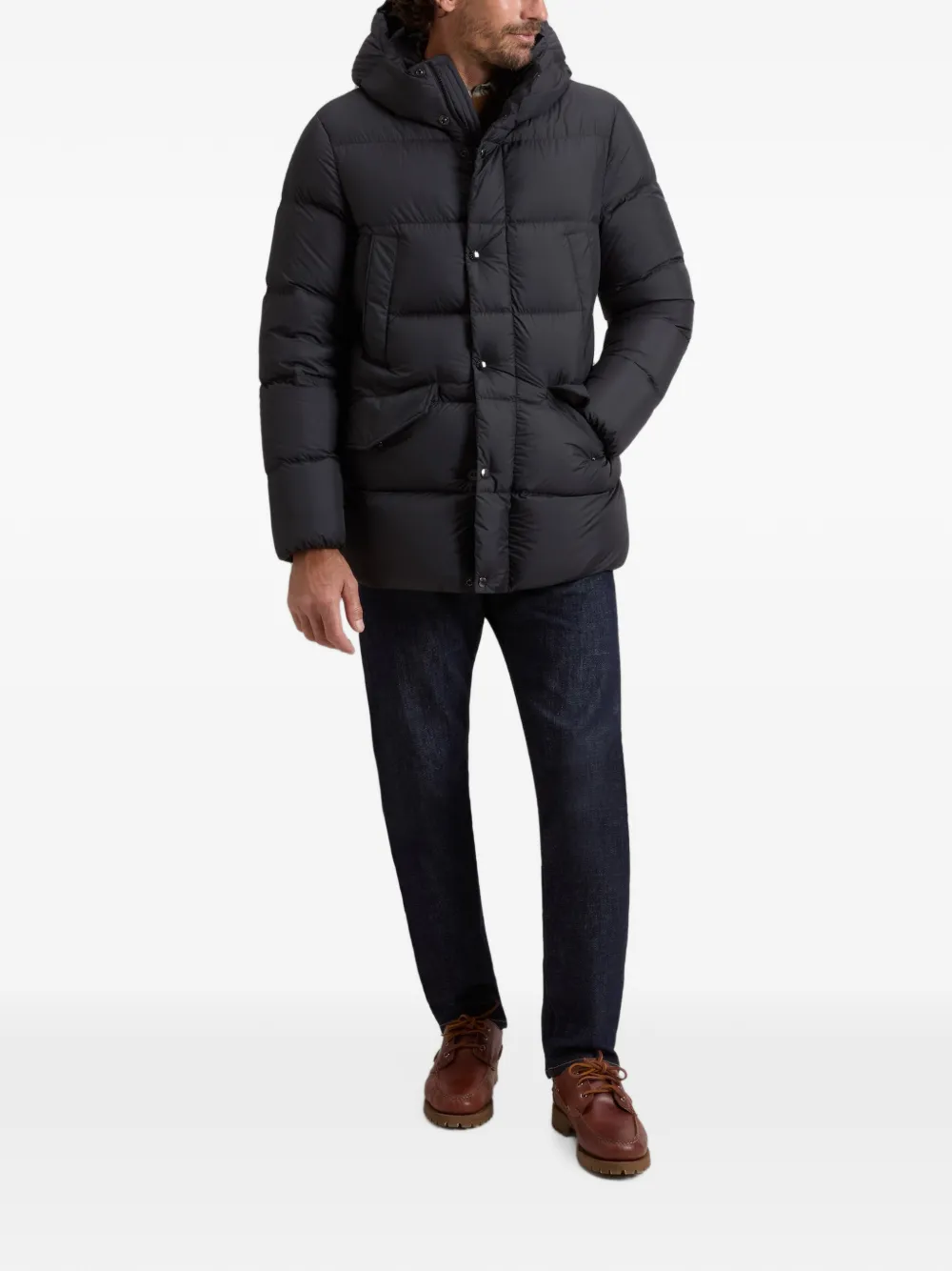Woolrich Cloud Davis gewatteerd jack Zwart