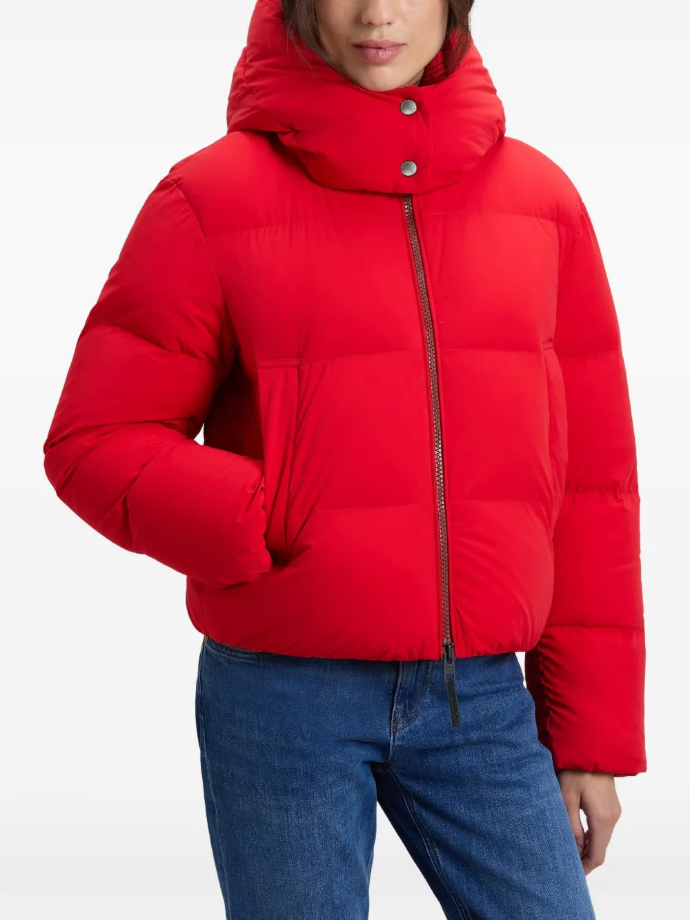 Woolrich Madison gewatteerd jack met capuchon Rood