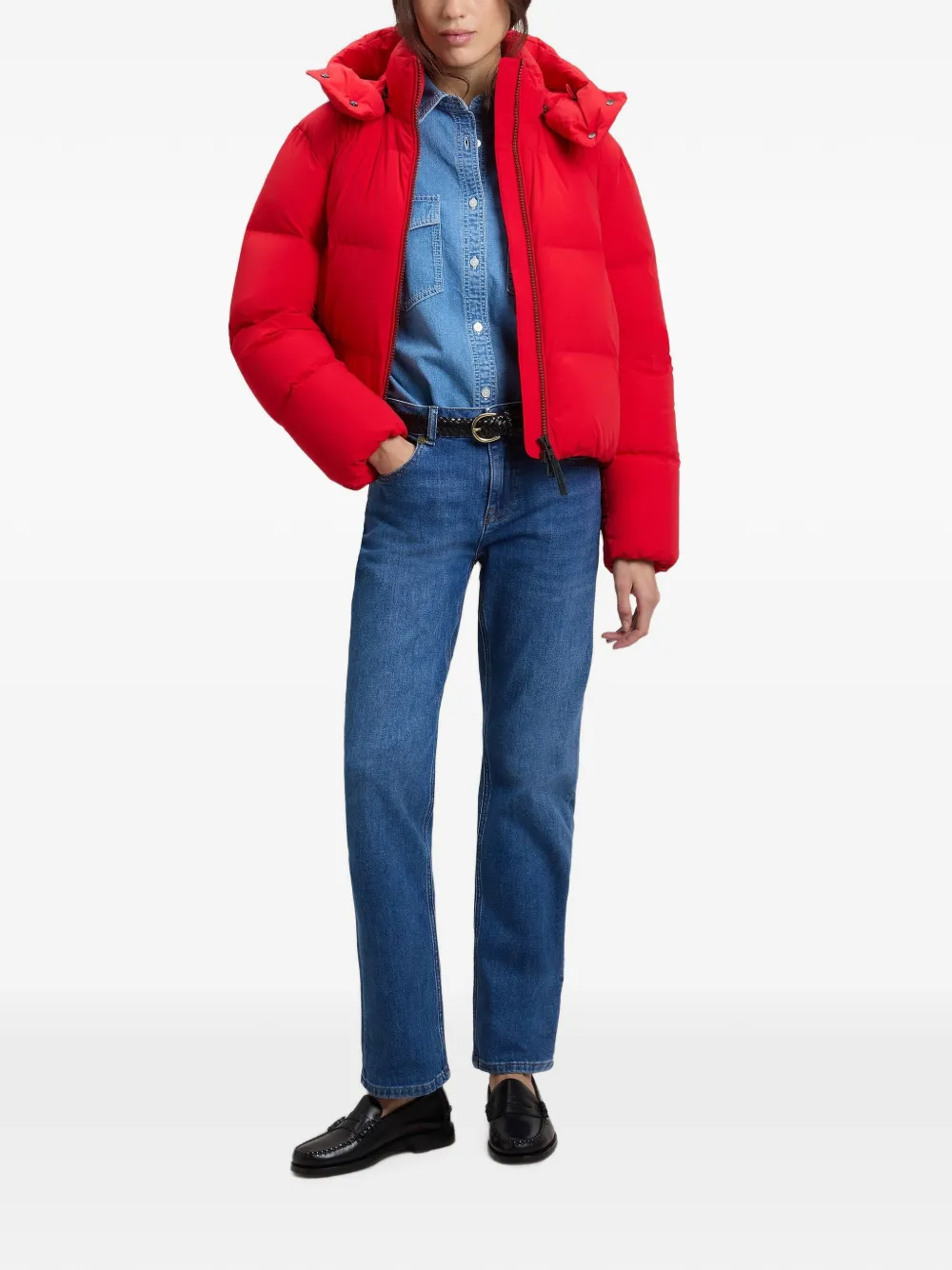 Woolrich Madison gewatteerd jack met capuchon Rood