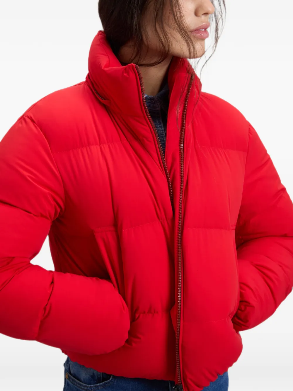 Woolrich Madison gewatteerd jack met capuchon Rood