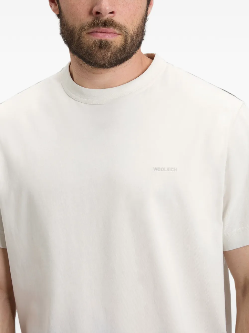 Woolrich Katoenen T-shirt met geborduurd logo Wit