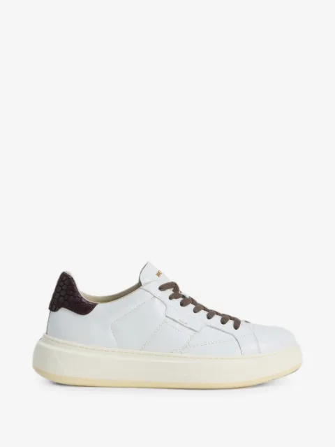 Woolrich Arrow crocodile-patch leather sneakers