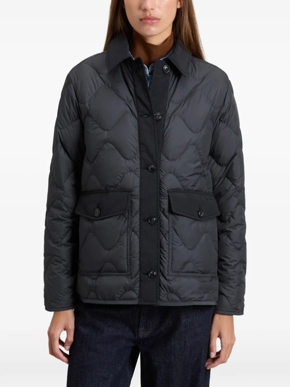 Woolrich Heritage gewatteerd jack met opstaande kraag Zwart