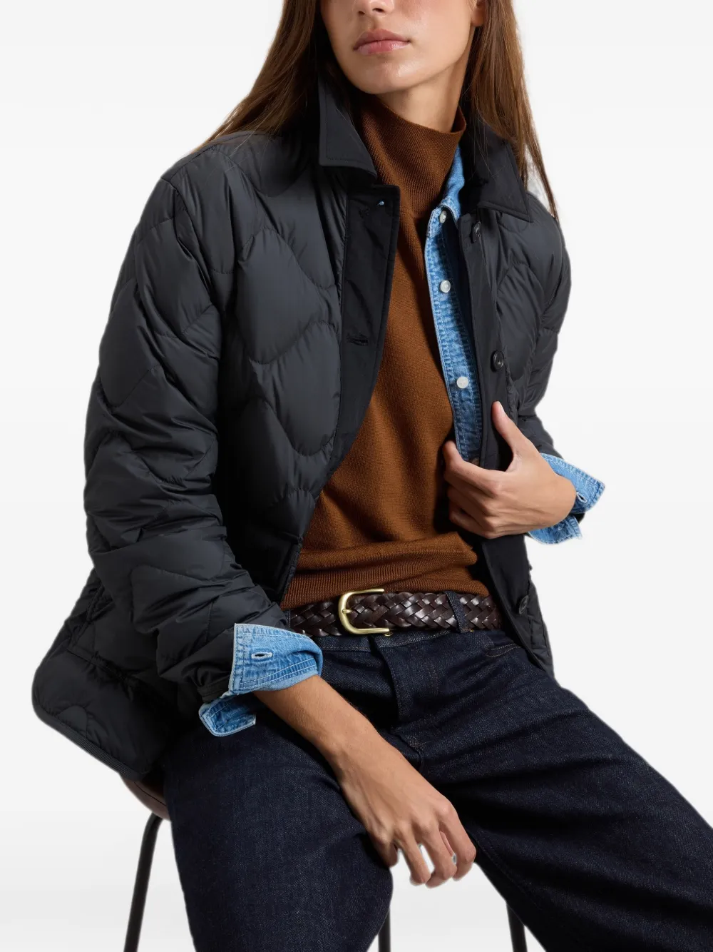 Woolrich Heritage gewatteerd jack met opstaande kraag Zwart