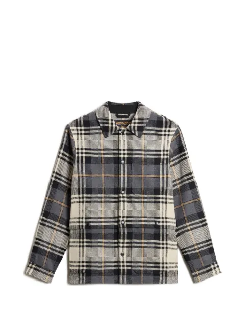 Woolrich checked cotton shirt jacket