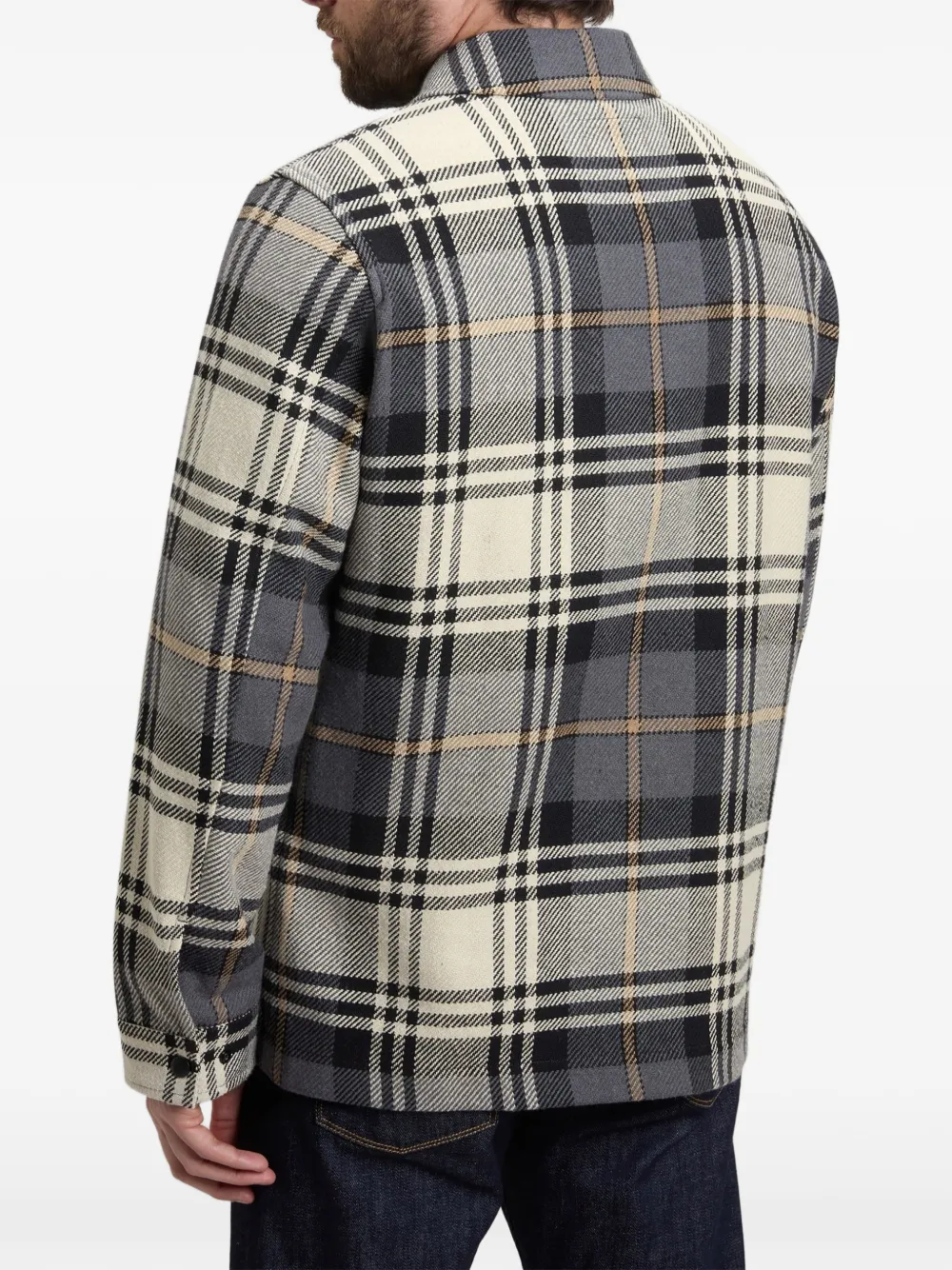 Woolrich Geruit shirtjack Grijs