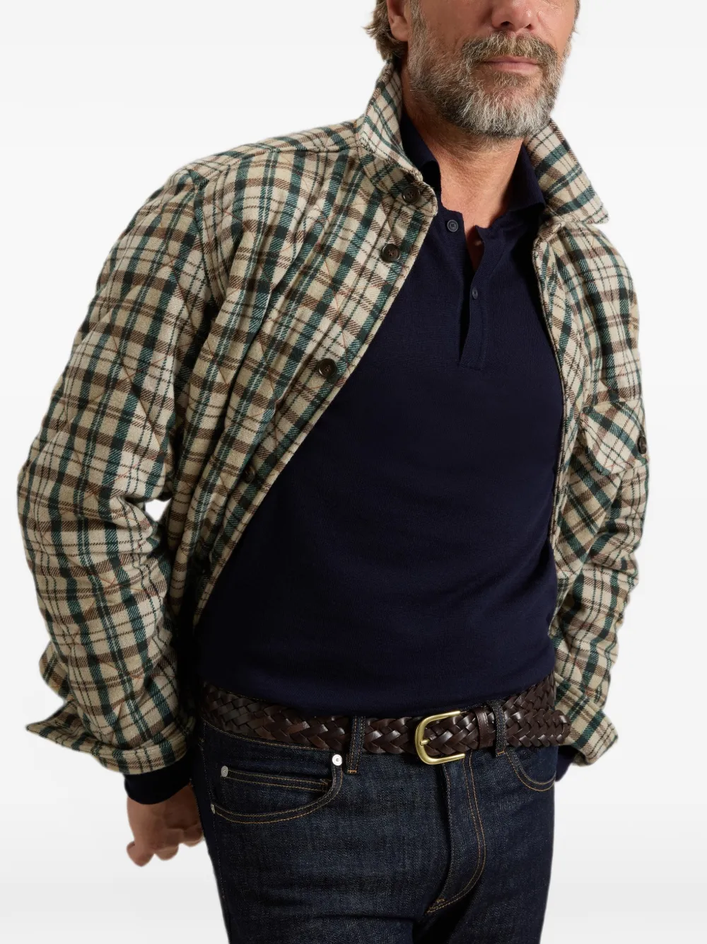 Woolrich Geruit jack Beige