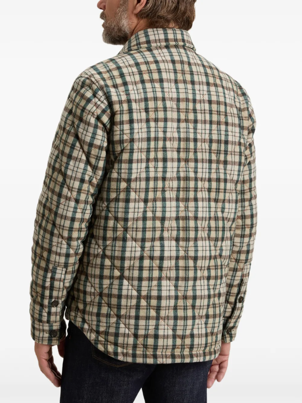 Woolrich Geruit jack Beige