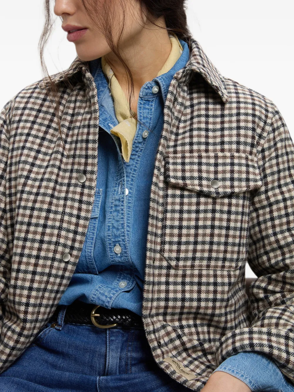 Woolrich Alaskan geruit jack Beige