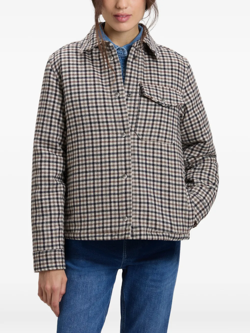 Woolrich Alaskan geruit jack Beige