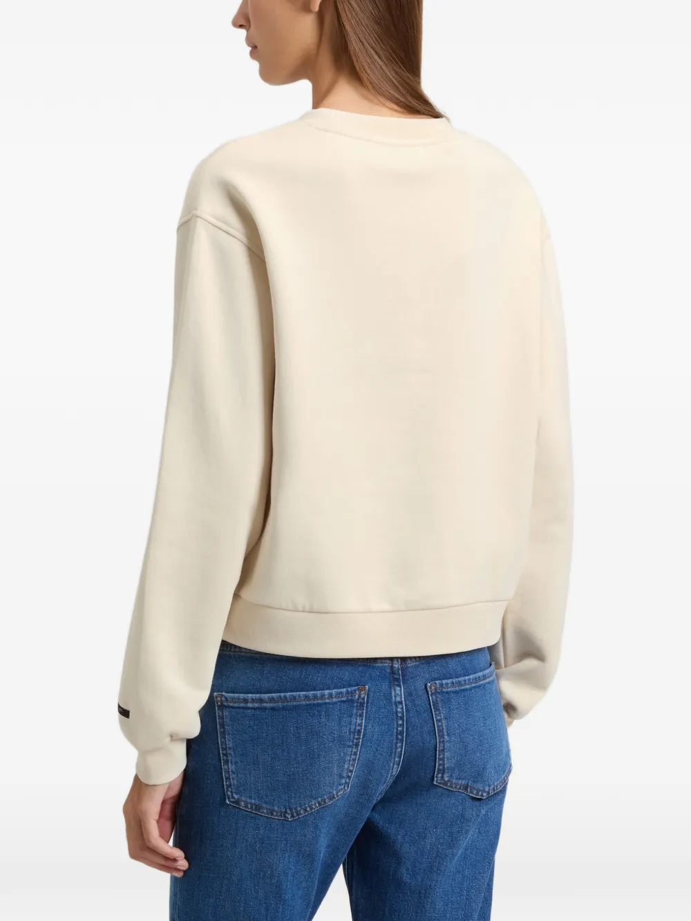 Woolrich Katoenen sweater met ronde hals Beige