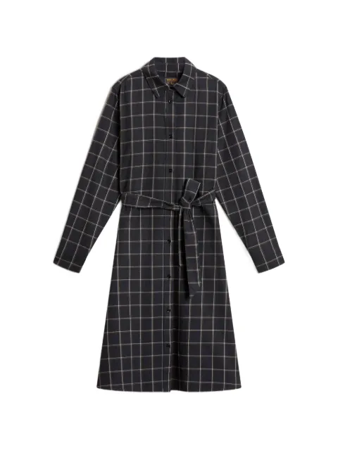Woolrich vestido midi con motivo de cuadros