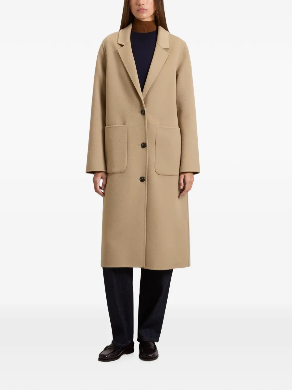 Woolrich Jas van scheerwol met gekerfde revers Beige