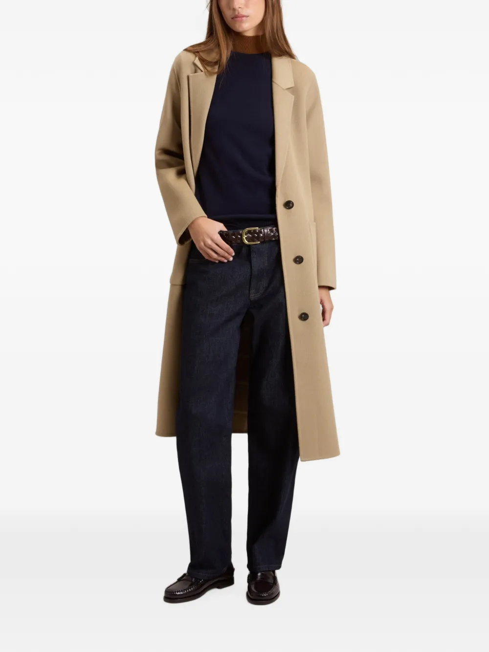 Woolrich Jas van scheerwol met gekerfde revers Beige
