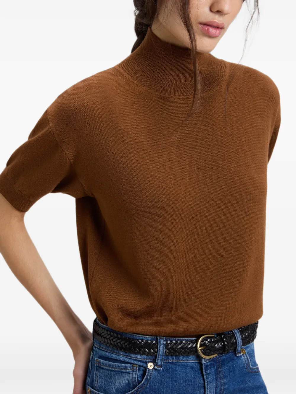 Woolrich Trui met hoge hals Bruin