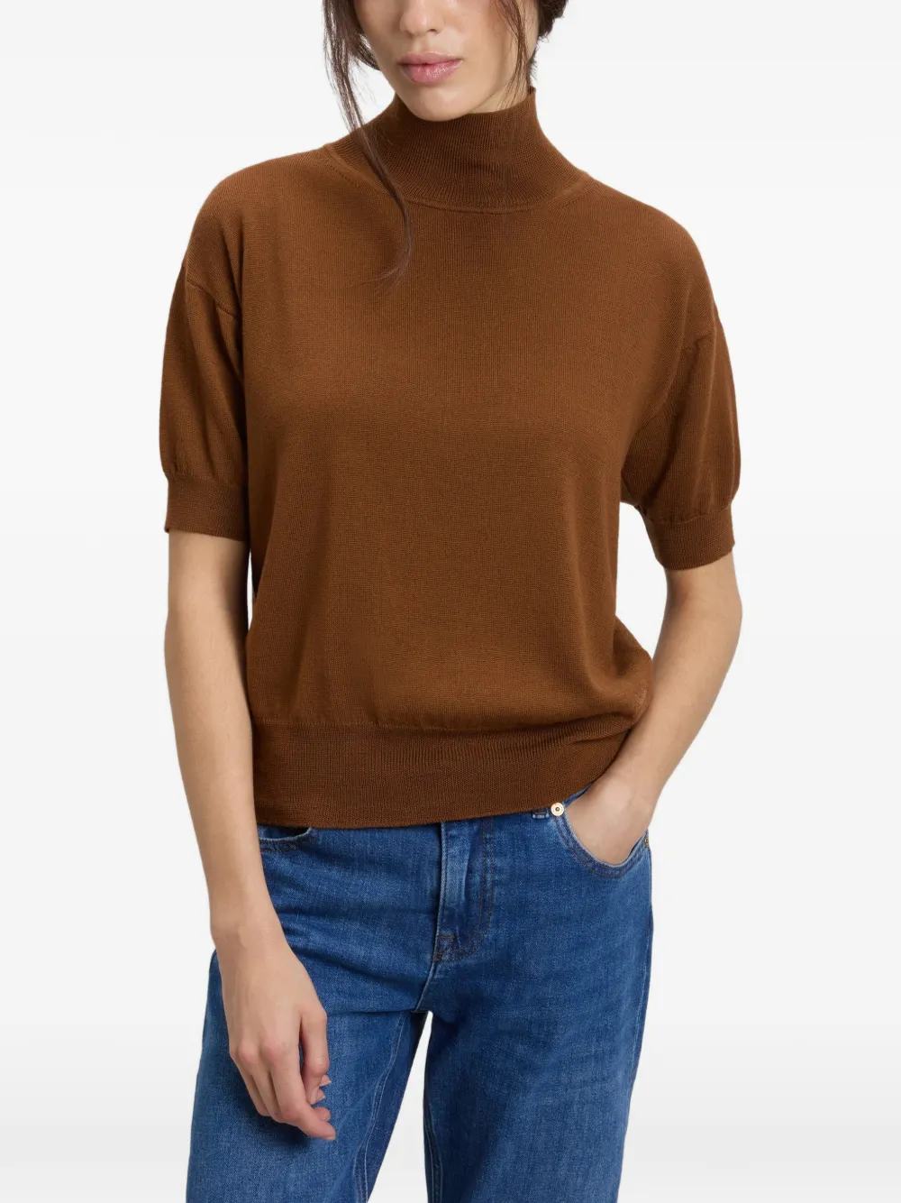 Woolrich Trui met hoge hals Bruin