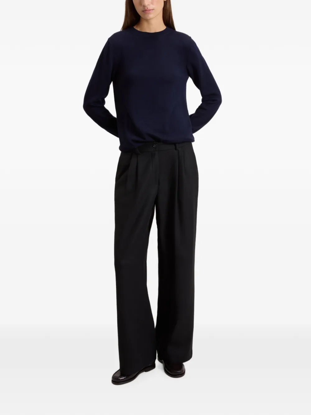 Woolrich Flanellen broek met stippen Zwart