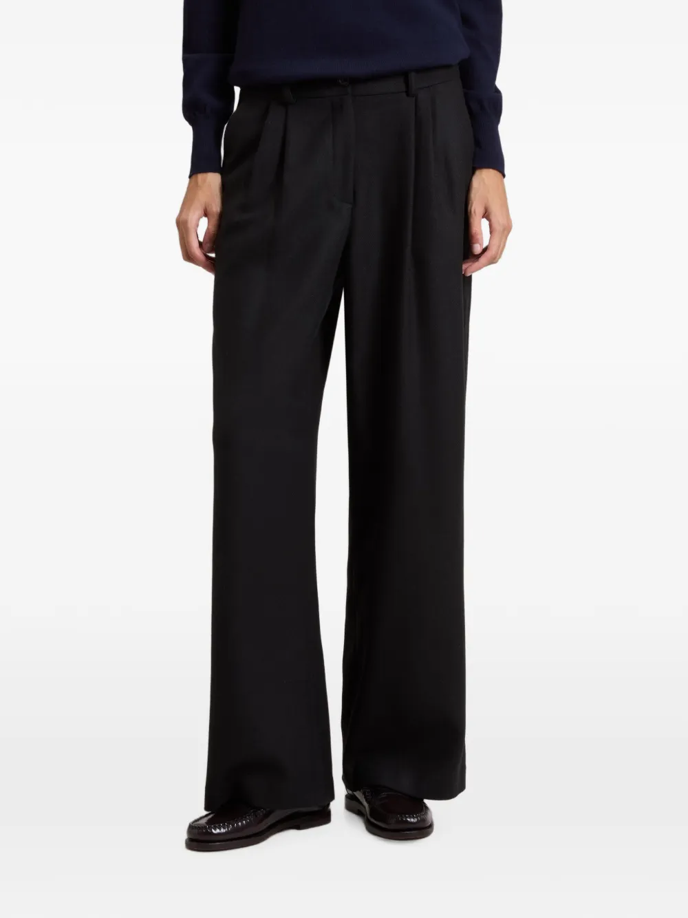 Woolrich Flanellen broek met stippen Zwart