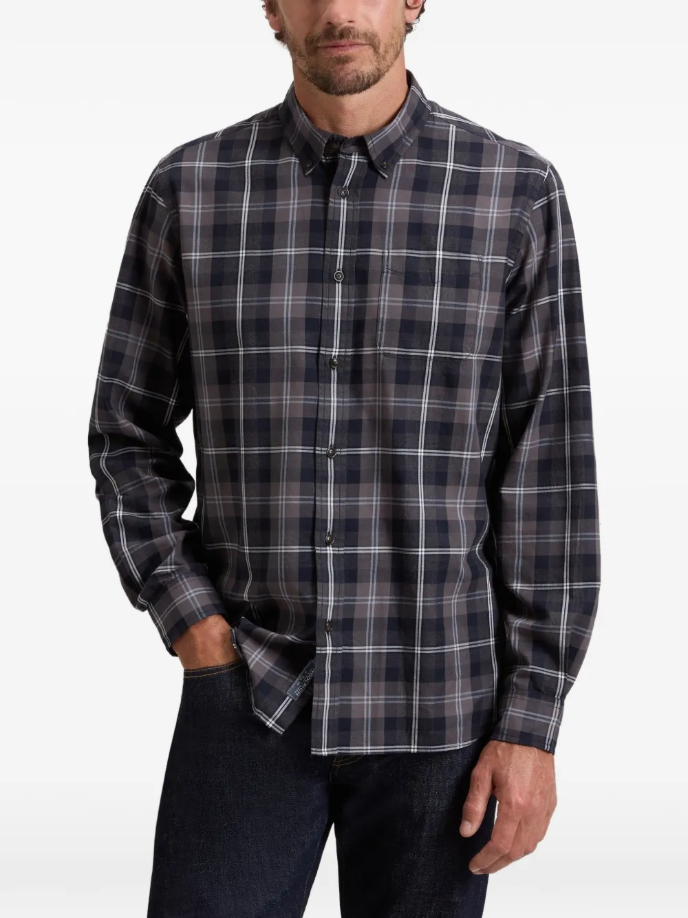 Woolrich Geruit katoenen overhemd Blauw