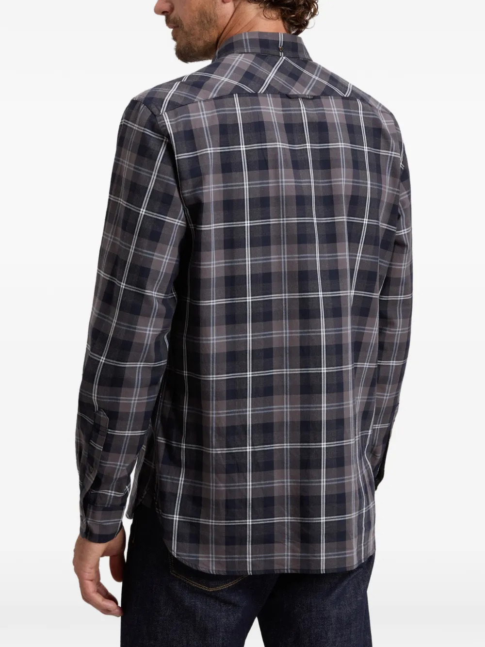 Woolrich Geruit katoenen overhemd Blauw