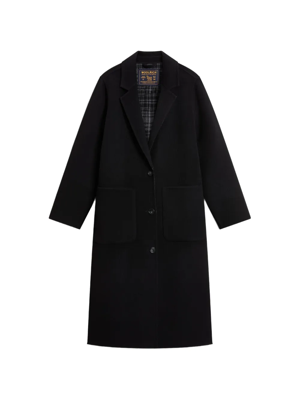 Woolrich wool single-breasted coat - Schwarz
