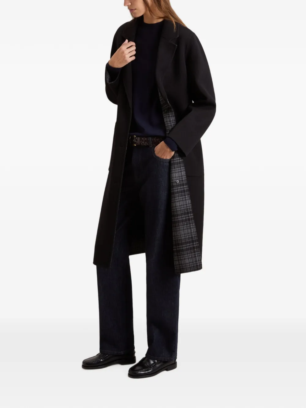 Woolrich Jas met enkele rij knopen Zwart