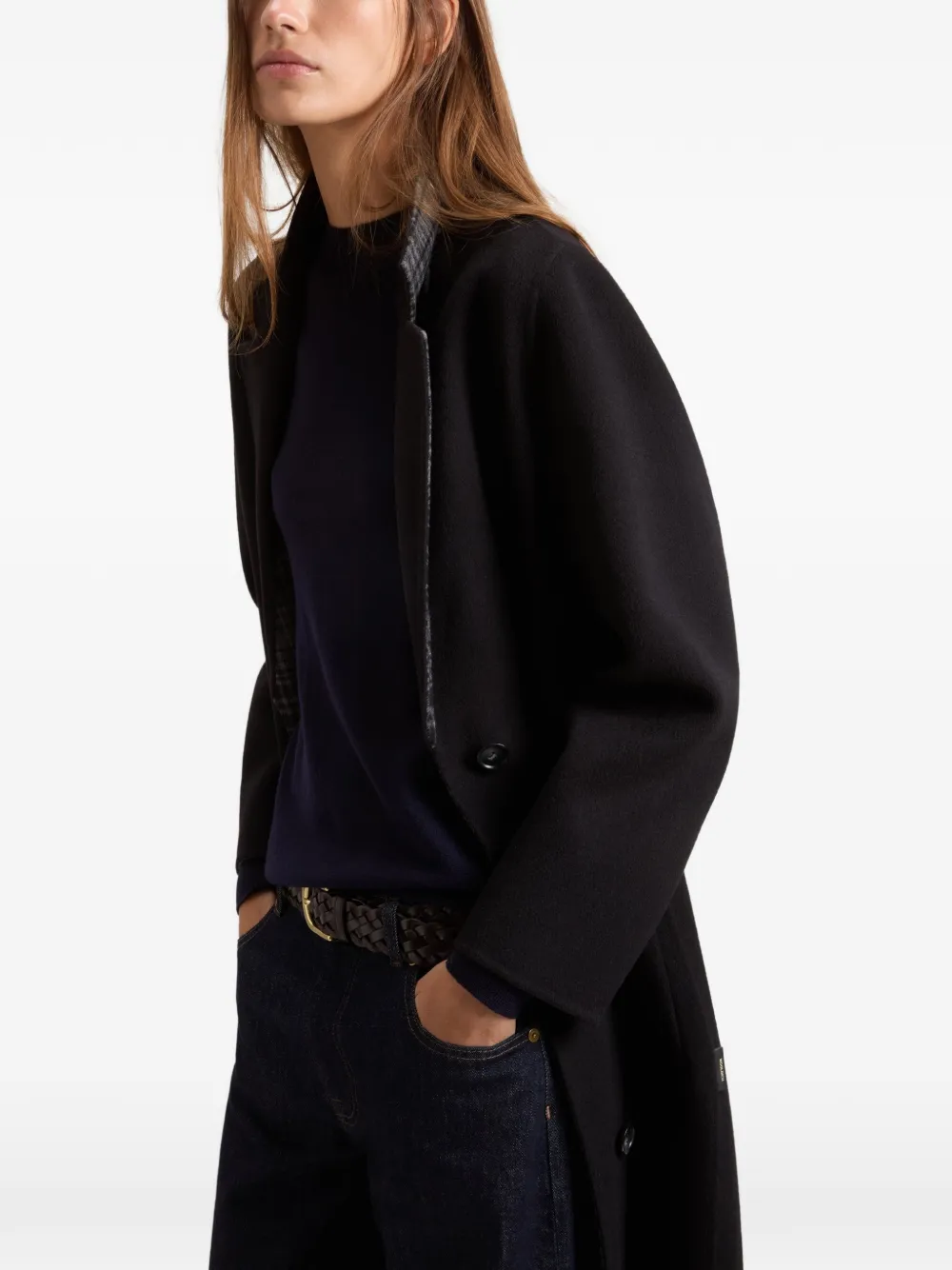 Woolrich Jas met enkele rij knopen Zwart