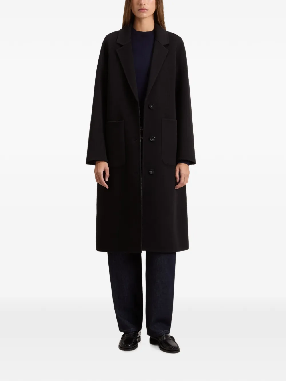 Woolrich Jas met enkele rij knopen Zwart