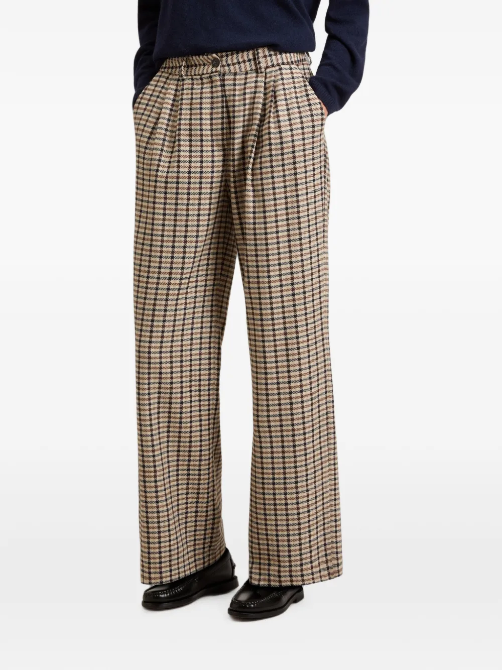 Woolrich Geruite broek Beige