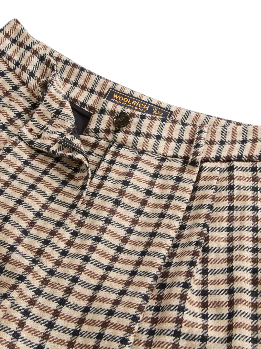 Woolrich Geruite broek Beige