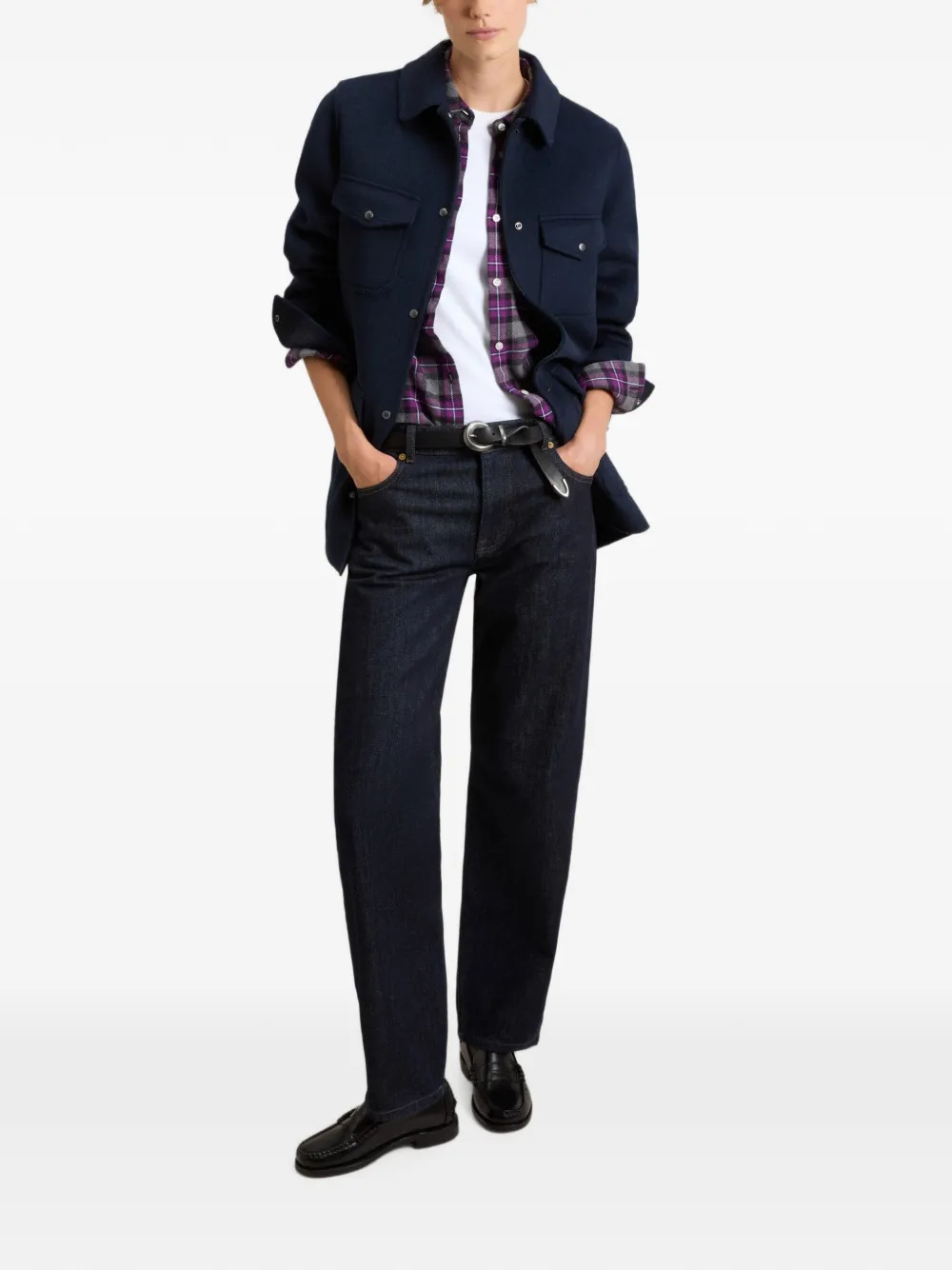 Woolrich Jas met drukknoop Blauw