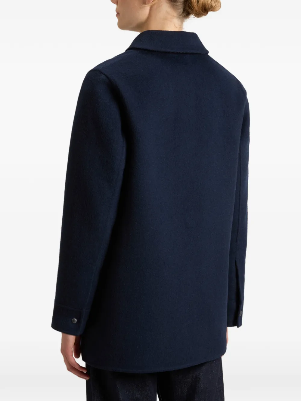 Woolrich Jas met drukknoop Blauw