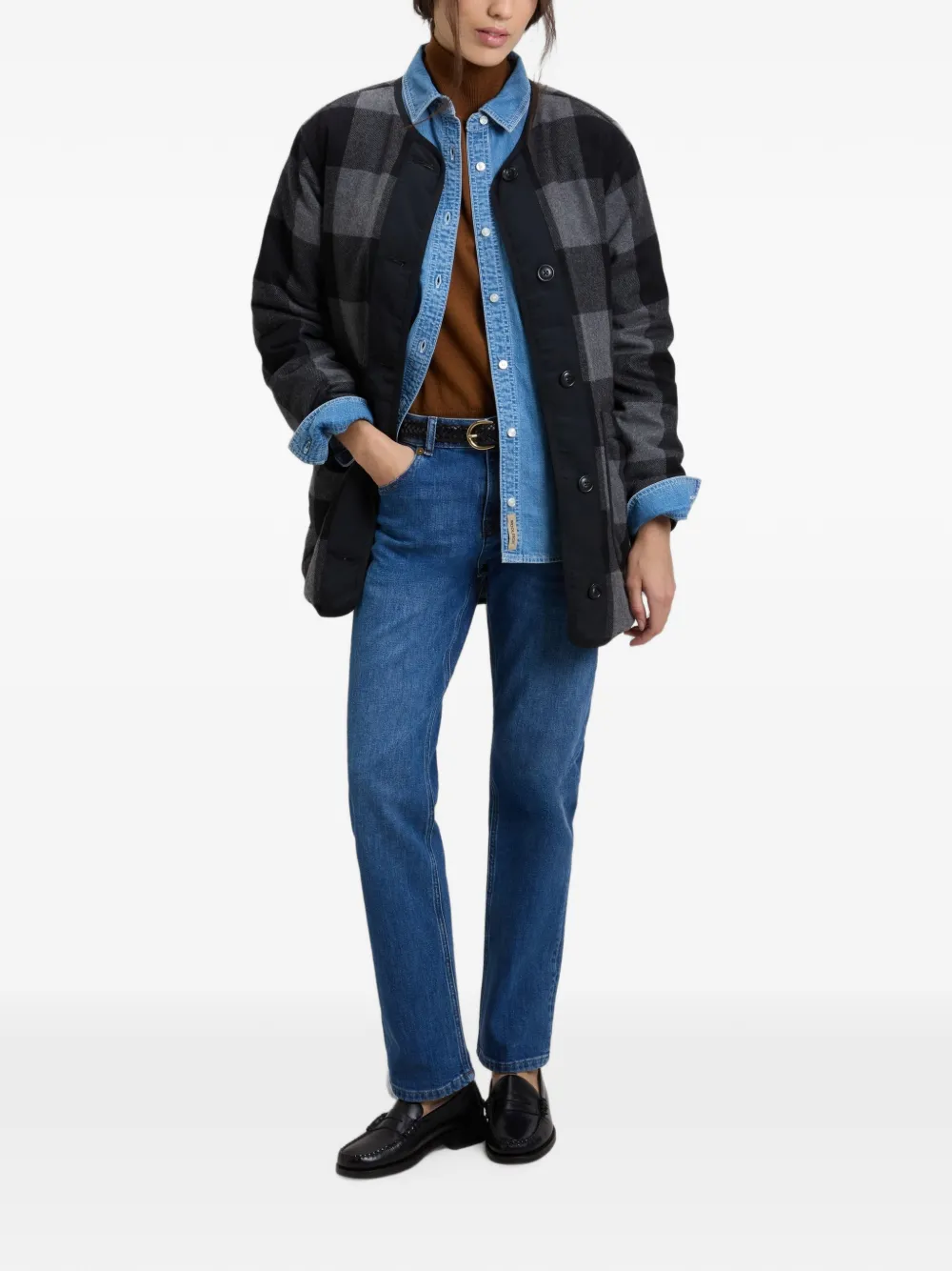 Woolrich Alaskan geruit jack Grijs