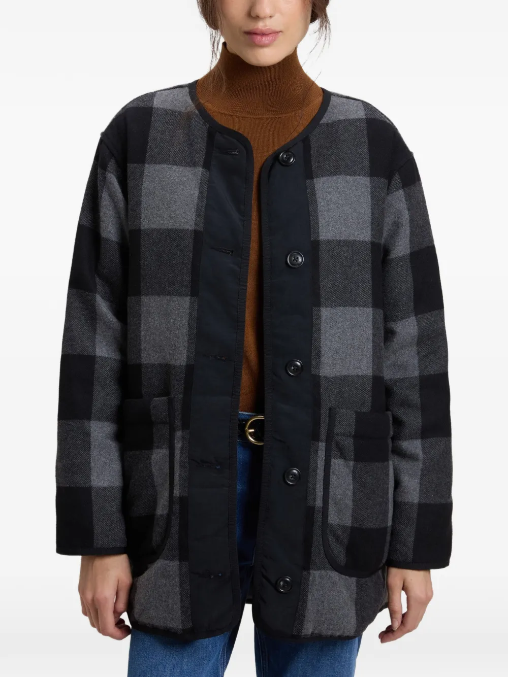 Woolrich Alaskan geruit jack Grijs