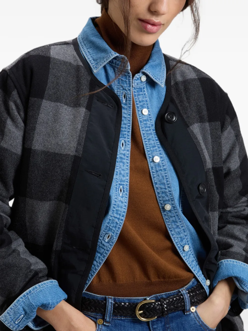 Woolrich Alaskan geruit jack Grijs