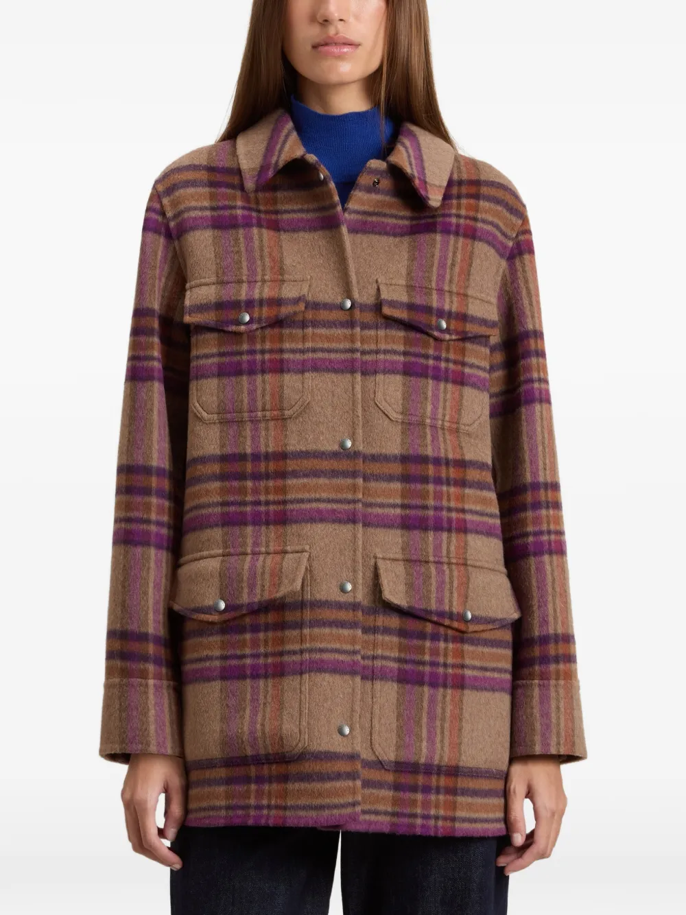 Woolrich Oversized jas met dubbele neus Bruin